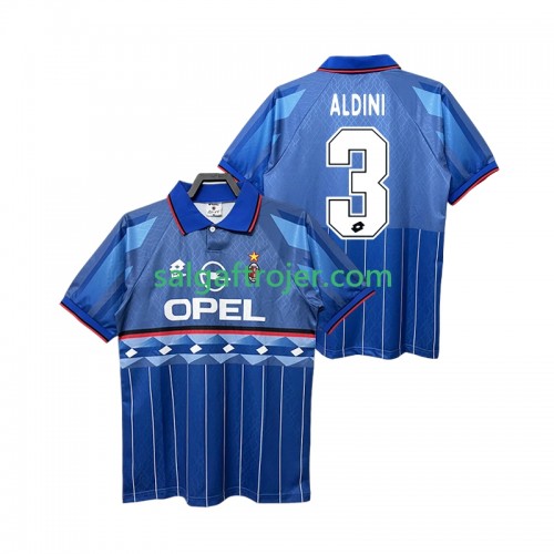 AC Milan ALDINI 3 1995 Fodboldtrøjer Retro Udebanesæt 1996 Kort ærmer AC Milan ALDINI 3 1995 Fodboldtrøjer Retro Udebanesæt 1996 Kort ærmer